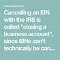 Sample Letter To Irs To Cancel Ein