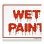 Wet Paint Printable Sign