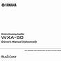 Yamaha Wxa 50 Owner's Manual