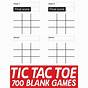 Tic Tac Toe Board Printable Pdf