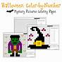 Halloween Color By Number Sheets