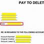 Payment For Deletion Letter Template