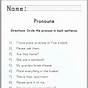 First Grade Pronoun Worksheet