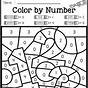 Math Color By Number Kindergarten