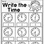 Telling Time Worksheets Grade 1