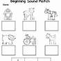 Free Beginning Sounds Worksheets For Kindergarten