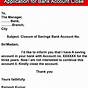 Sample Letter Bank Account Closure
