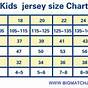 Youth Jersey Size Chart