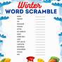 Word Scramble Games Printable