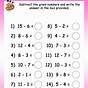 Subtraction Worksheets Grade 1 With Pictures