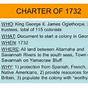 Where Did The Charter Of 1732 Take Place