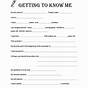 Get To Know You Worksheet Free Printable