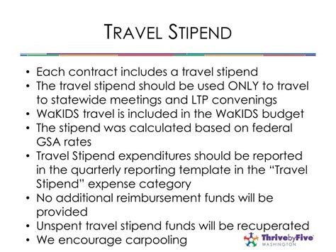 Travel stipend