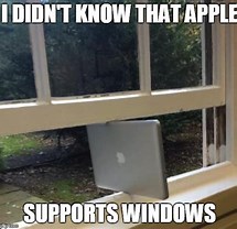 Image result for Apple Supports Windows Meme