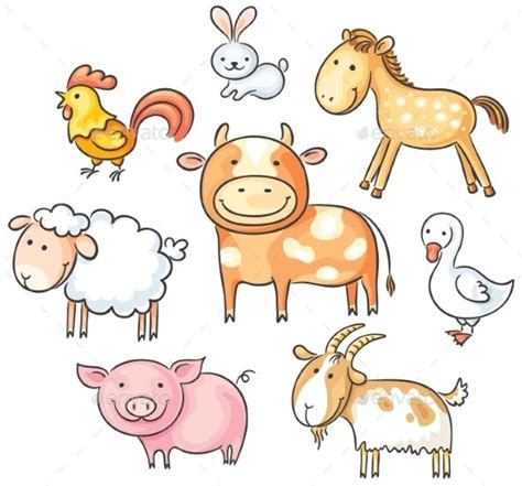 Baby Farm Animals Drawings