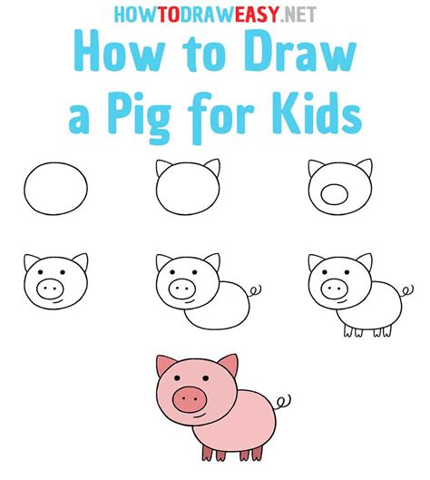 Pig Drawing Steps