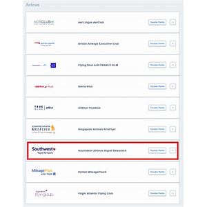 transfer points to southwest rapid rewards