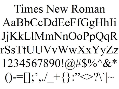 Times New Roman