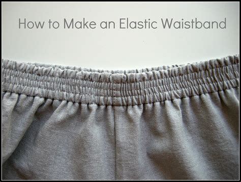 Stretched elastic waistband