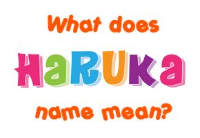 Haruka Name In Japanese