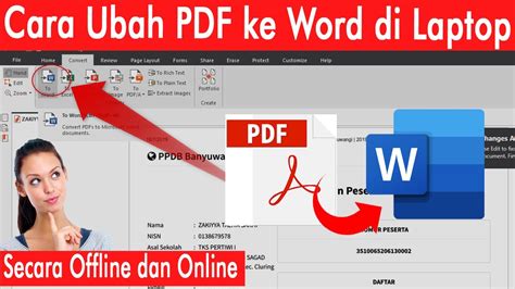 cara ubah pdf ke word