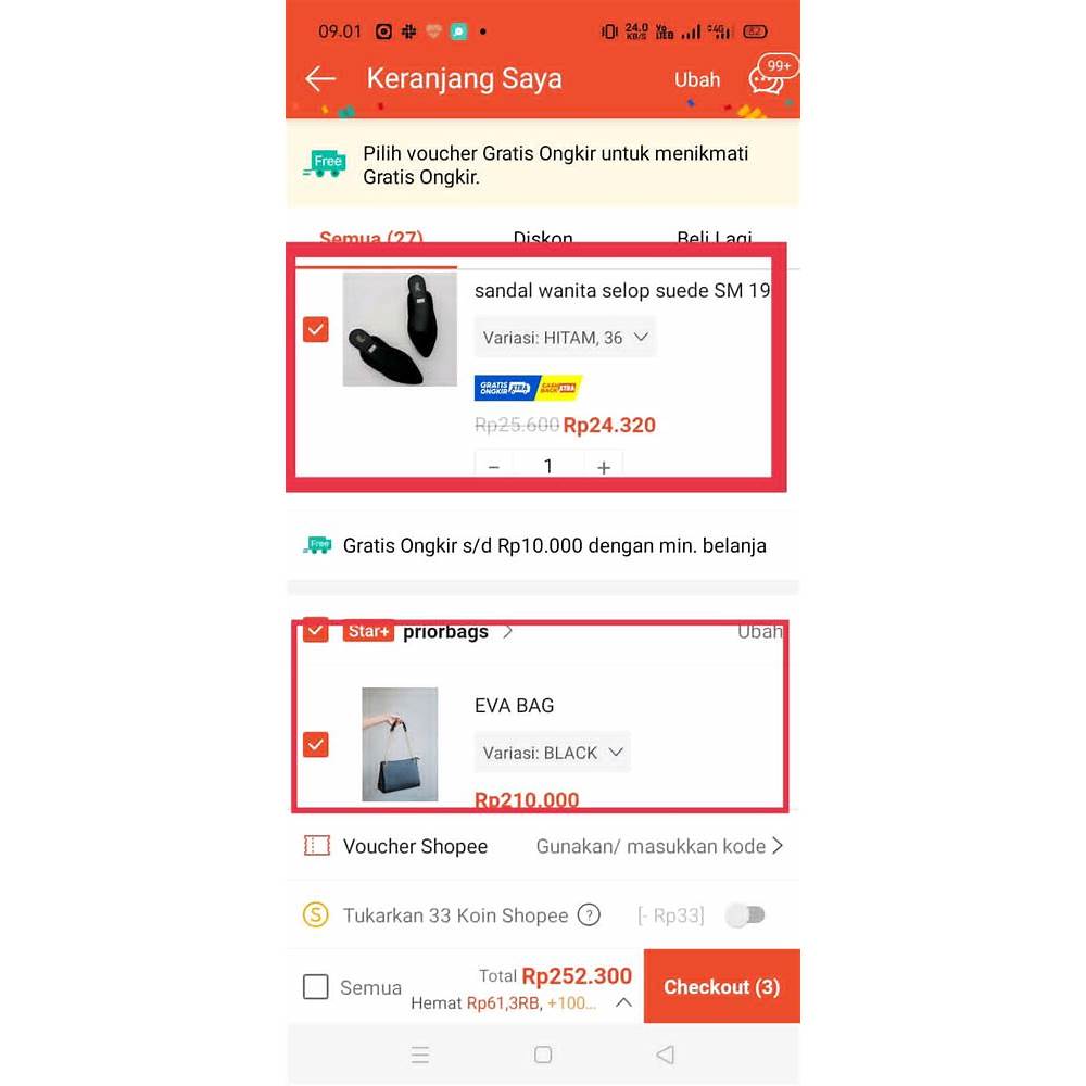 Shopee checkout Indonesia