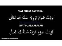 Bacaan Niat Puasa Sunnah Tarwiyah Dan Arafah