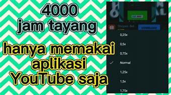 Cara Mendapatkan 4000 Jam di Youtube Indonesia