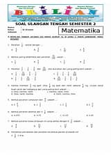Unduh Soal UTS Matematika Kelas 6 Semester 2