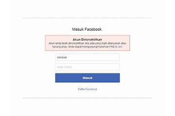 Akun Facebook Dinonaktifkan atau Dihapus