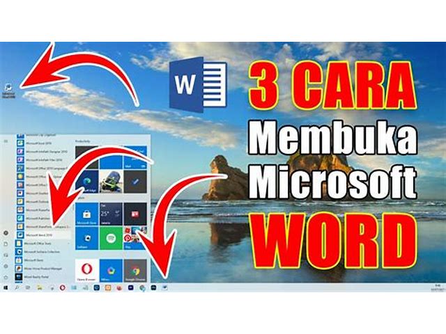 Cara Membuka Microsoft Word di Indonesia