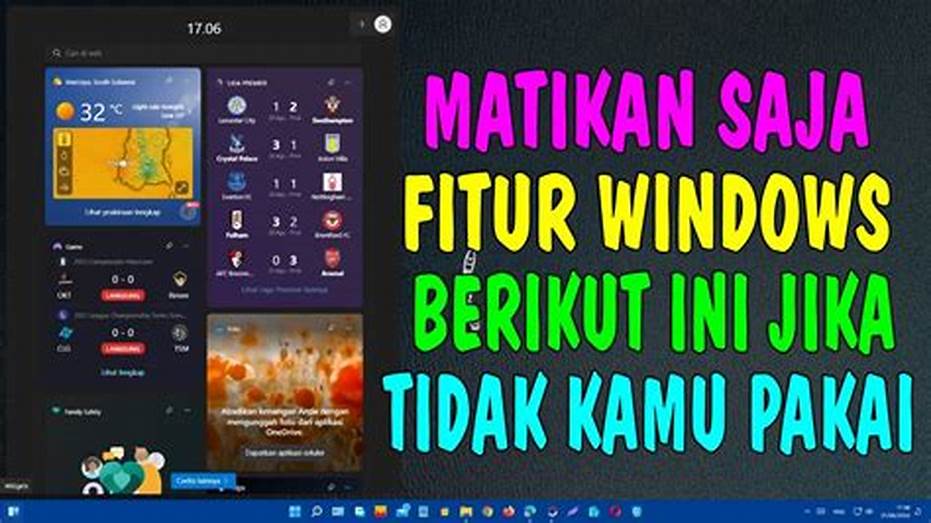 matikan fitur yang tidak terpakai