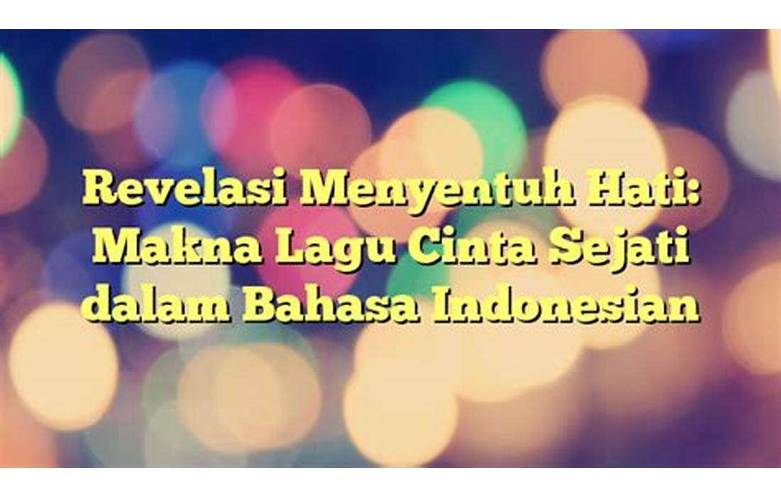 Makna Cinta Dalam Bahasa Indonesia