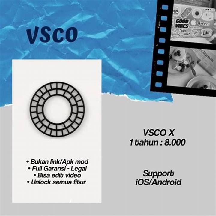Cara download aplikasi VSCO X Fullpack di Indonesia