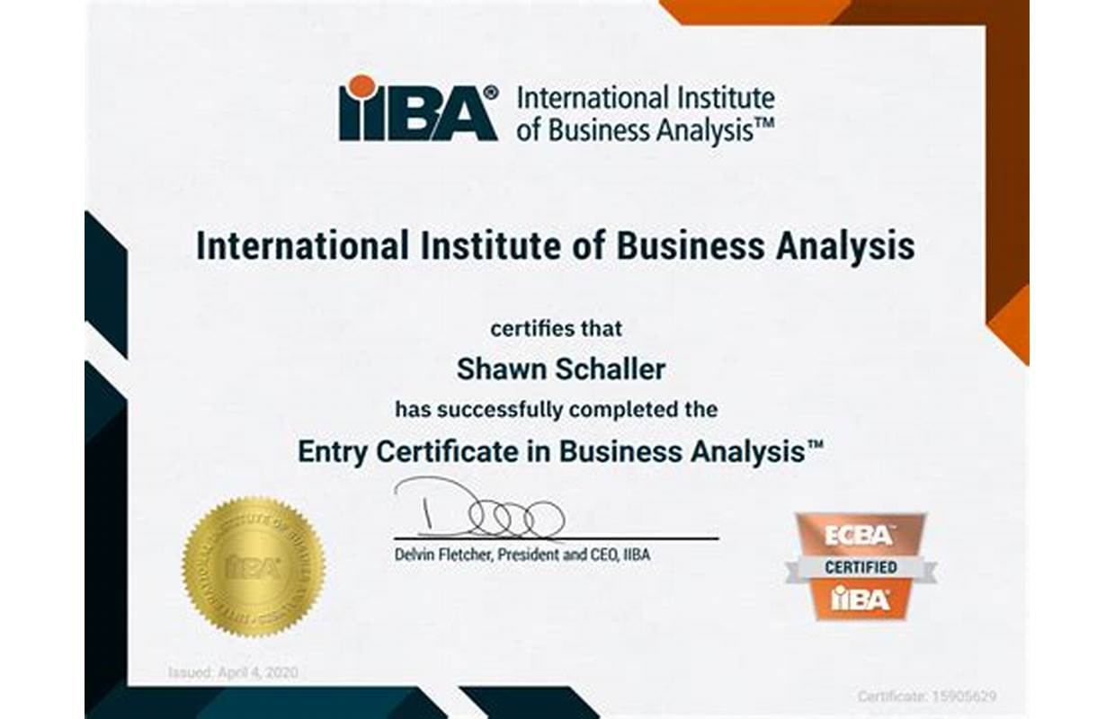 business analyst certification