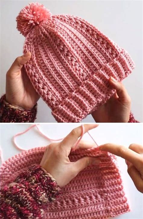 How To Crochet An Easy Romantic Beanie Tutorial Kleidung Ganchillo