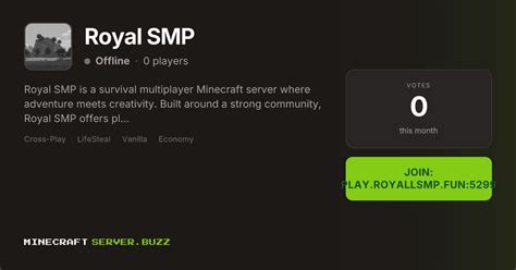 Royal SMP — Minecraft Server IP, Players Online & Vote