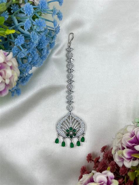 Aria American Diamond Mang Tika – Kaushalya Art Jewellery