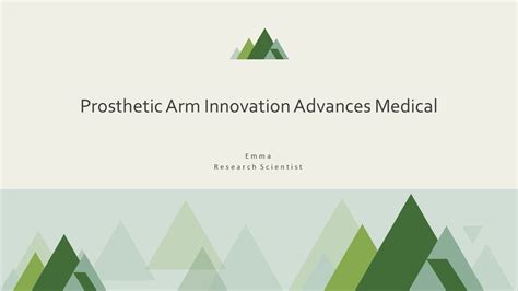 Prosthetic Arm Innovation Advances Medical PPT Designs AT
