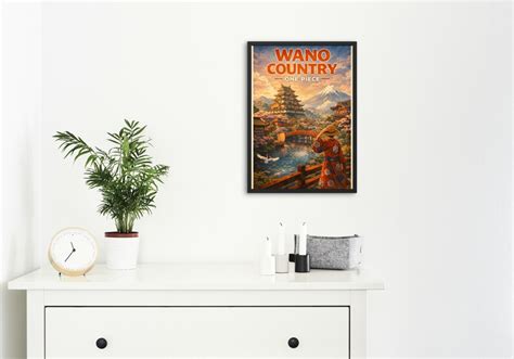 Buy One Piece Wano Country Poster – Anime Japanese Skyline Art (digital ...