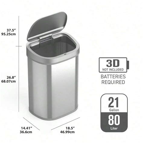 Gallons Automatic Touchless Kitchen Trash Can With Lid Motion Sensor Trash Can For Kitchen