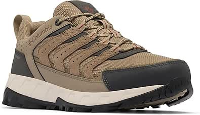 Columbia Men's Strata Trail Low Waterproof Hiking Shoe, Pebble/Spice, 8 ...