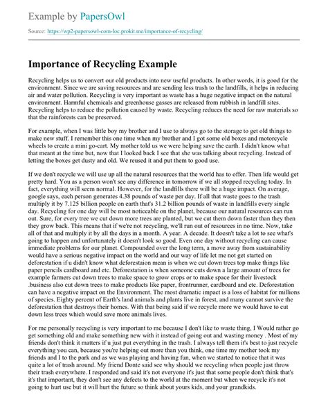 Recycling And Its Importance