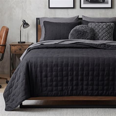 REAL TEXTIL Colcha Ligera Edredón Queen Size Negro | Sobrecama Fresca ...