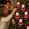 Fabric Santa Claus Hanging Ornament, Adorable Santa Family Doll Pendant ...