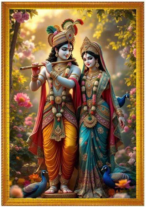 BSN Decor Radha Krishna Photo Frame 9×12 Inch | Spiritual Wall Decor ...