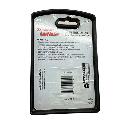 Crescent Lufkin Fluorolok Tape Measure 8m x 25mm FL48MN - Industrial