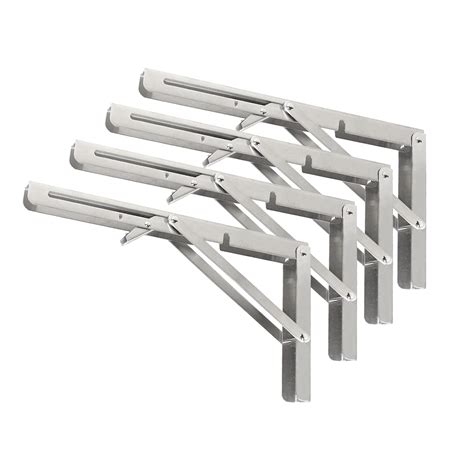 Folding Shelf Brackets Heavy Duty Stainless Steel Collapsible Shelf