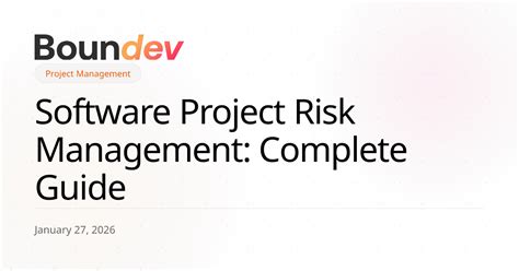 Software Project Risk Management Guide 2024