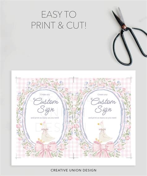 Editable Custom Sign Template, Custom First Birthday Sign, Favors ...